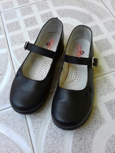 Zapato Para Niña De Piel Chabelo Talla  21.5