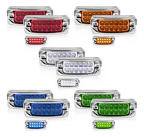 Comprar Par Plafón Lateral 12 Leds Con Estrobo Bisel Cromado  