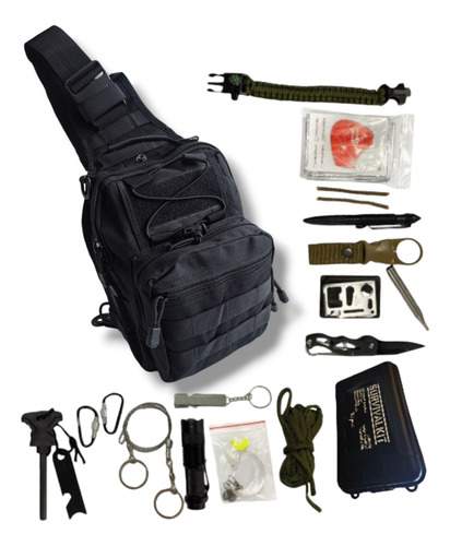 Mochila Supervivencia Kit Táctico Militar Multifuncion Kx65