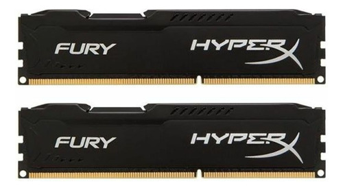 Memória Ram Fury Ddr3 Preta 16gb 2x8gb Hyperx Furypretaddr3