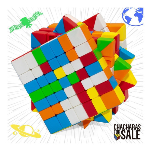 Moyu 7 X 7 Sin Pegatinas Complicado Suave Y Ligero Sin Etiqu