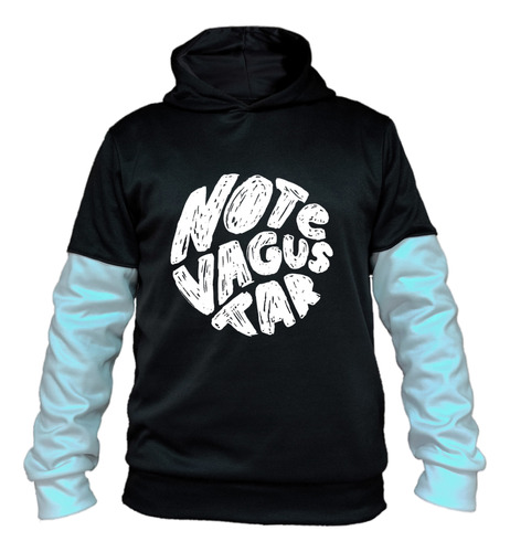  Buzo Hoodie Neg/blanc No Te Va Gustar