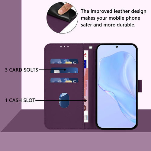Funda Para Motorola Edge 50 Fusion-kickstand, Ranuras Tipo Cartera, A Prueba De Golpes, Piel Mate, Cartera De Piel