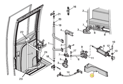 Cobertura Mecanismo Porta Original Volare W8, W9 2013, 2014