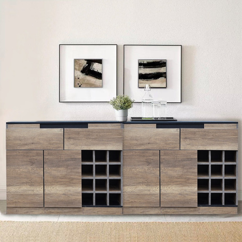 Credenza Hogare Credenza Milan - Rustik Wood Con Acabado Texturizado