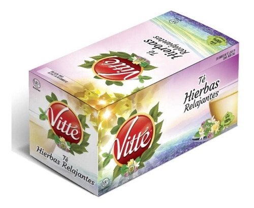 Té Vitté Hierbas Relajantes De 25 Sobres