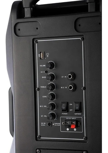 Parlante Smartlife Party Box 30w Bluetooth Bafle Karaoke Led Color Negro