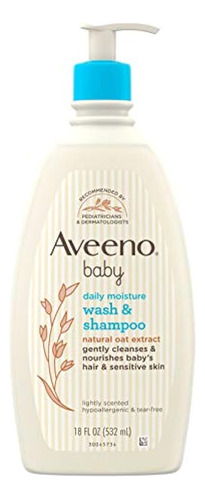 Aveeno Baby Wash & Shampoo Para El Cabello Y El Cuerpo, Sin