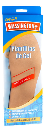 Plantilla De Gel Para Calzado Wassington Nº 36 Al 40 12 Und