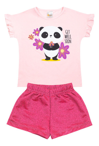 Conjunto Infantil Menina Get Well Soon Roupas Infantis 