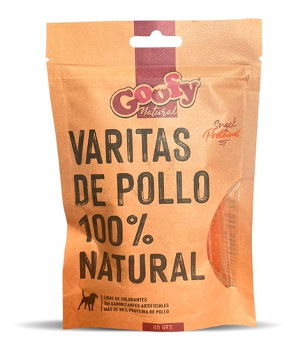 Snack Natural Goofy  Perros  Varitas  De Pollo 60gr