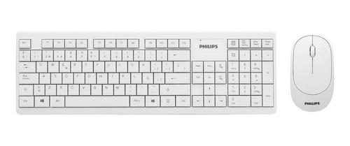 Combo Teclado + Mouse Inalambrico Philips Mod Spt6314 Blanco