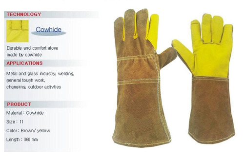 Imagen 7 de 8 de Guantes De Manipulación De Animales 35cm Cuero Gatito Kev