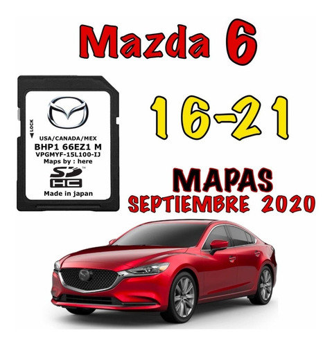 Tarjeta De Navegación Sd Gps Mazda 6 2014 -2021 Mx