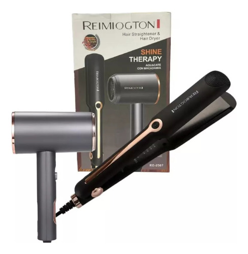 Set Secador Y Plancha Aguacate Macadamia Modelo Re-2567