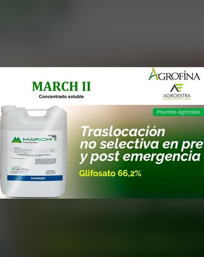 Glifosato 66,2% March Ii X 20 Lt Agrofina