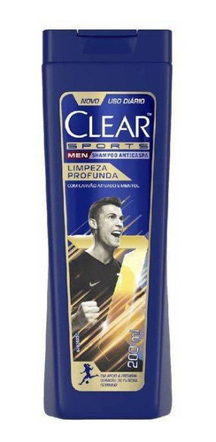 Shampoo Anticaspa Clear Sports Men Limpeza Profunda - 200ml