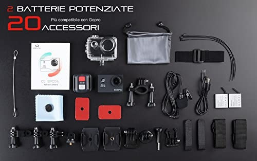 Micrófono Externo Cooau 4k 20mp Wifi Action Camera