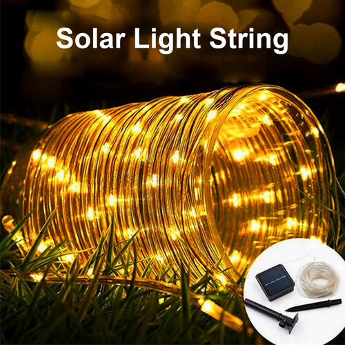 Luces Decorativas De Patio Solares Led, Cadena De Tubos Led,