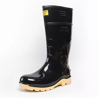  Bota De Caucho Pvc Puntera Negra Guerrera Robusta Suelacol