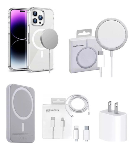 Funda Batería Inalámbrica Magsafe+20w + Cable + Inalámbrico