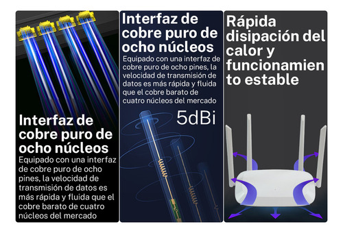 Repetidor Amplificador Señal Wifi 2.4/5g Banda Dual 1200mbps Ac1200 Gigabit Aomu