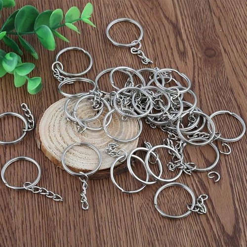 Alispus 1000 Piezas Argollas(2.5cm) Para Llavero Plana Y Lisa Herraje