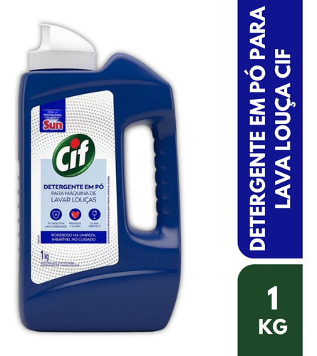 Cif Detergente Em Pó Sabão Maquina Lava Louças 1kg