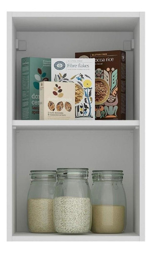 Alacena Gabinete Superior Cocina Madesa Glamy 40cm 1 Puerta Color Blanco