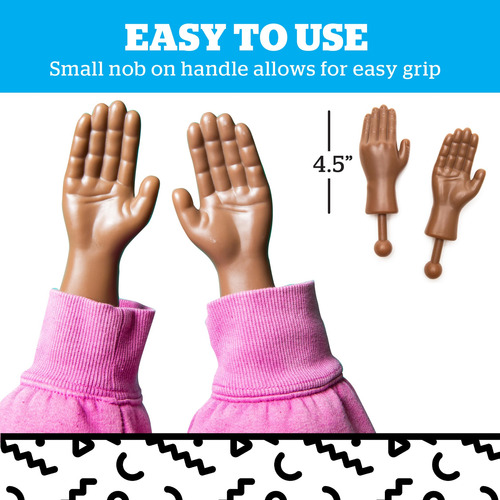 Gag Gifts Bigmouth Inc Tiny Hands Dark Skin Tone Stick Puppe