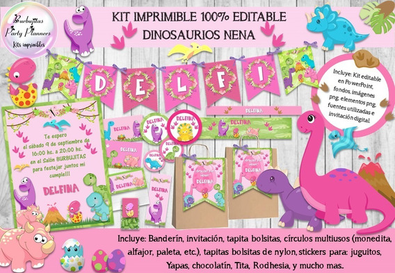 Kit Imprimible Dinosaurios Nena | MercadoLibre 📦