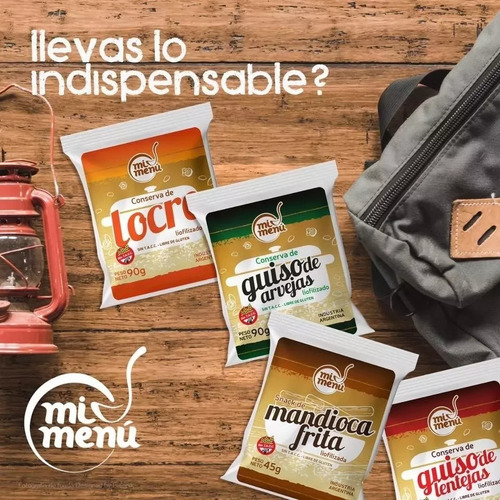 Comida Liofilizada En Sobre Mi Menu Montaña Camping 90g X4