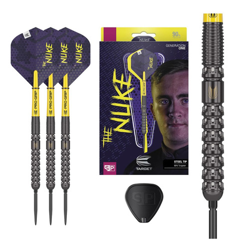 Target Darts Luke Littler G1 23g Juego De Dardos Con Punta Y Negro.