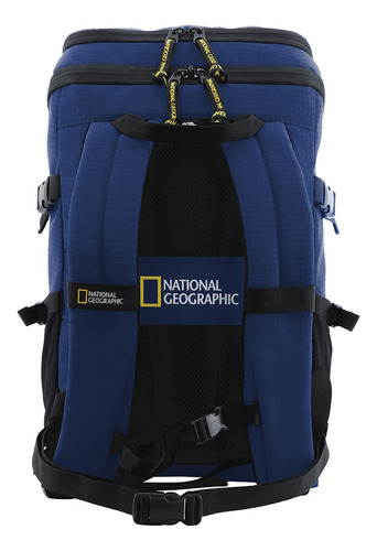 Mochila P/cualquier Expedición Azul National Geographic Diseño De La Tela Liso
