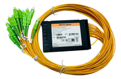 Splitter Divisor De Fibra Plc Con Módulo Abs 1x16 Sc/apc 2mm