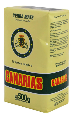 Yerba Canarias Té Verde Y Jengibre 500gr