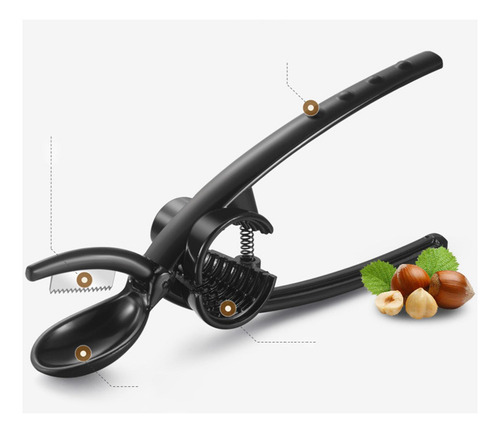 Pecan Hazelnut Multifunctional Portable Nutcracker Black
