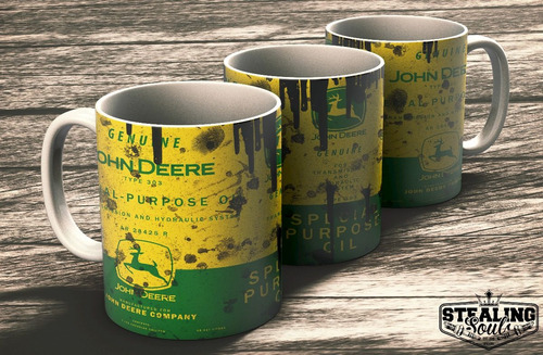 Imagen 2 de 3 de Taza De Porcelana Fierrera - John Deere #01 | Oil - Aceite