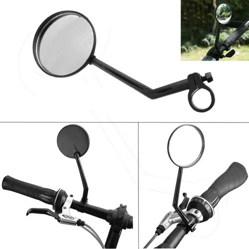 Imagen 2 de 8 de Espejo Retrovisor Para Bicicleta De Manubrio Con Brazo Alto