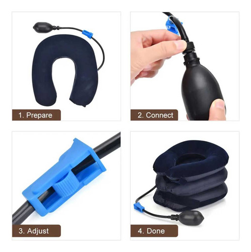 Collarin Cervical Inflable Cafe Relaja Cuello Y Hombro