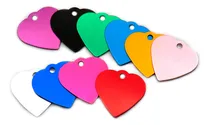 Comprar 10 Plaquinhas Coração 2,5cm Placa Pingente Identificação Pet