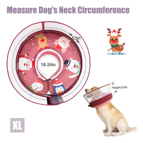 Collar De Rosquilla Con Forma De Cono Blando Para Perros, Ci