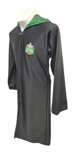 Imagen 2 de 6 de Capa Harry Potter Bordada Slytherin Adulto Draco Tom Cosplay