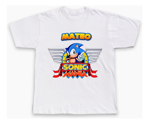 Remera Sonic Mania Con Nombre Personalizado