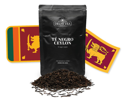 Imagen 2 de 3 de Te Hebras Delhi Tea Origen Te Negro Ceylon X 40 G Doypack