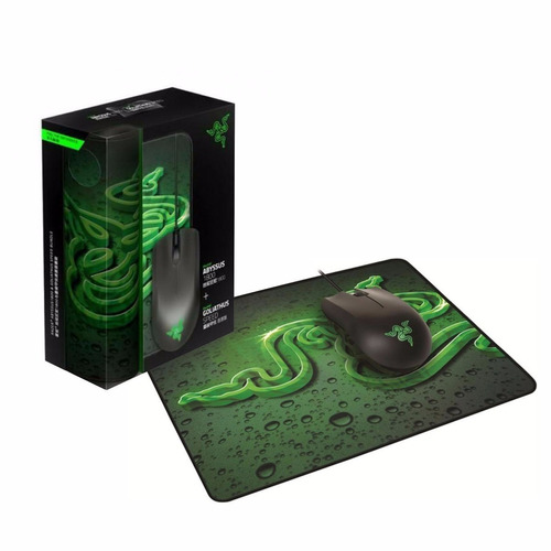 Combo Razer Mouse Abyssus Y Mousepad Goliathus Laser Gamer