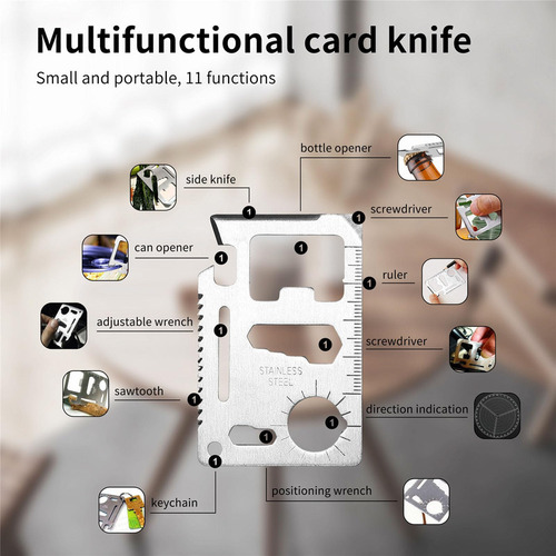 Cuchillo Multiherramienta Para Tarjetas De Crédito + Navaja