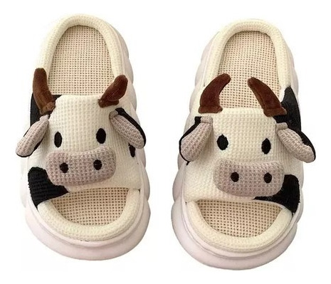 Lindas Pantuflas De Vaca Para Hogar Interior Y Para Exterio