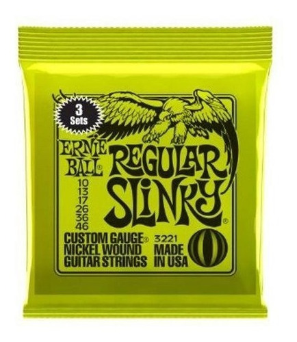 Ernie Ball Enc Guit Elec 010 - Pack X 3 Sets / En Belgrano!