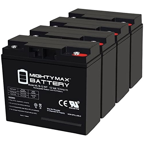 Batería De 12v 18ah Sla Sustituye Raion Rg12180-4 Pack